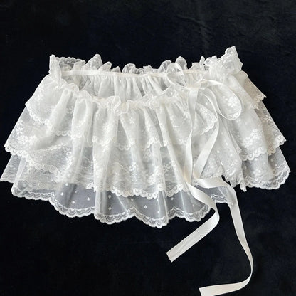 Lace Mini Layered Skirt