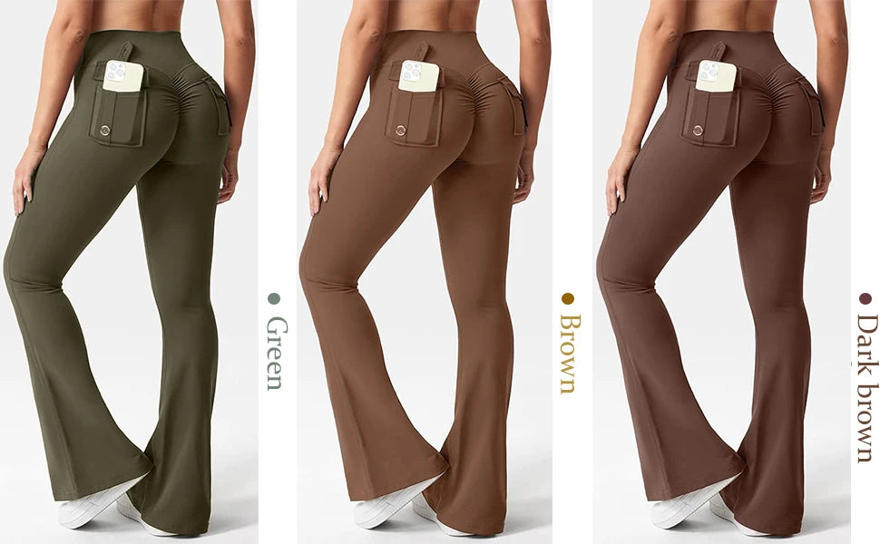 Yoga Flare Trousers, High-Waisted