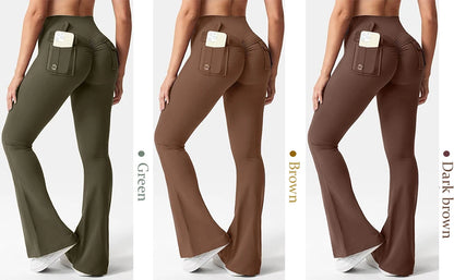 Yoga Flare Trousers, High-Waisted