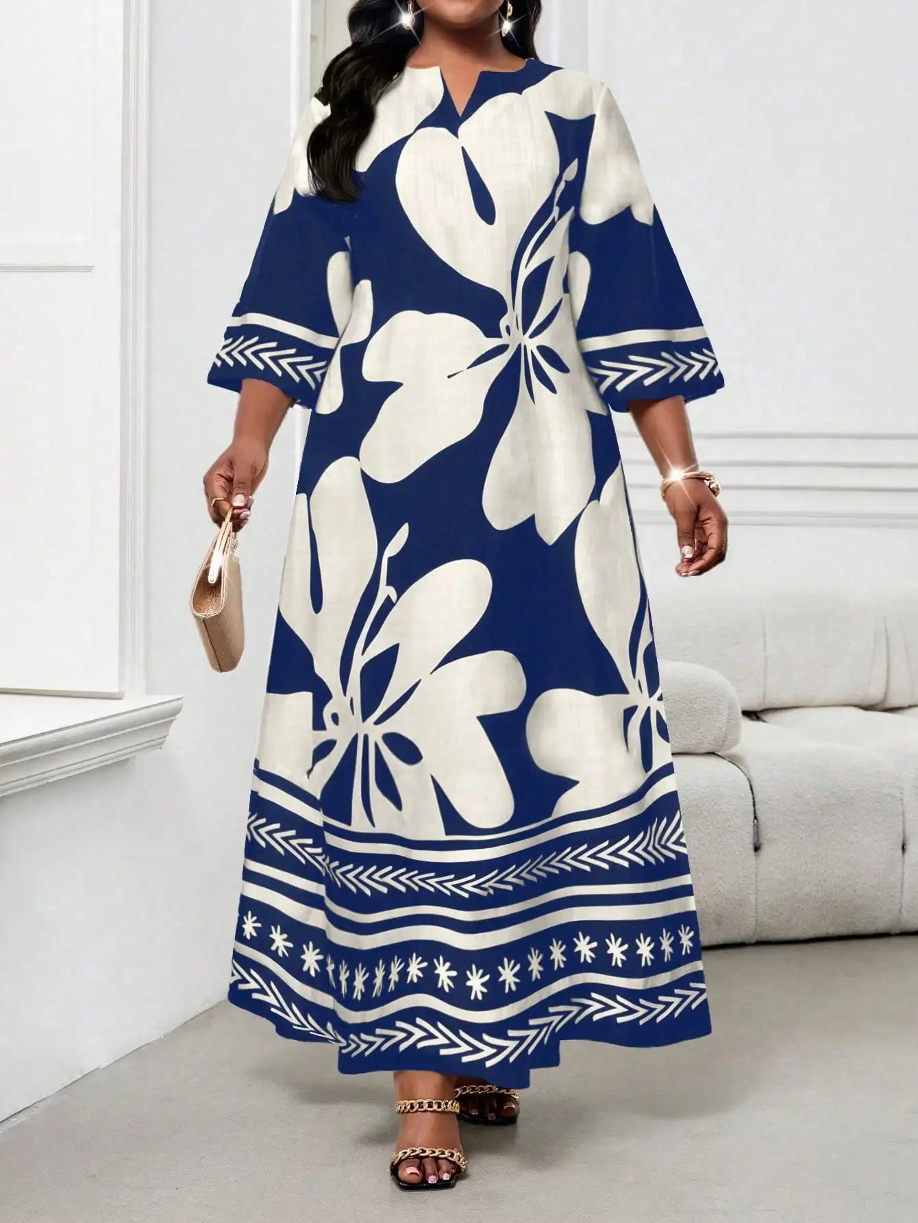 Elegant Floral Maxi Dress