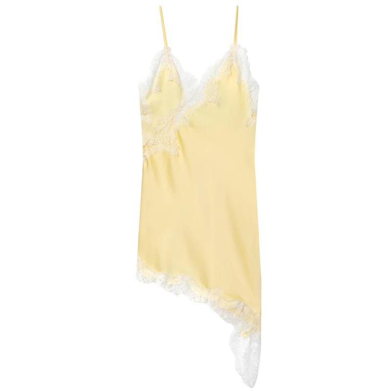 Dresses Lace Asymmetric Slip Dress