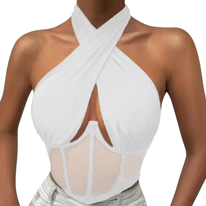 Women Sleeveless Fishbone Corset Vest