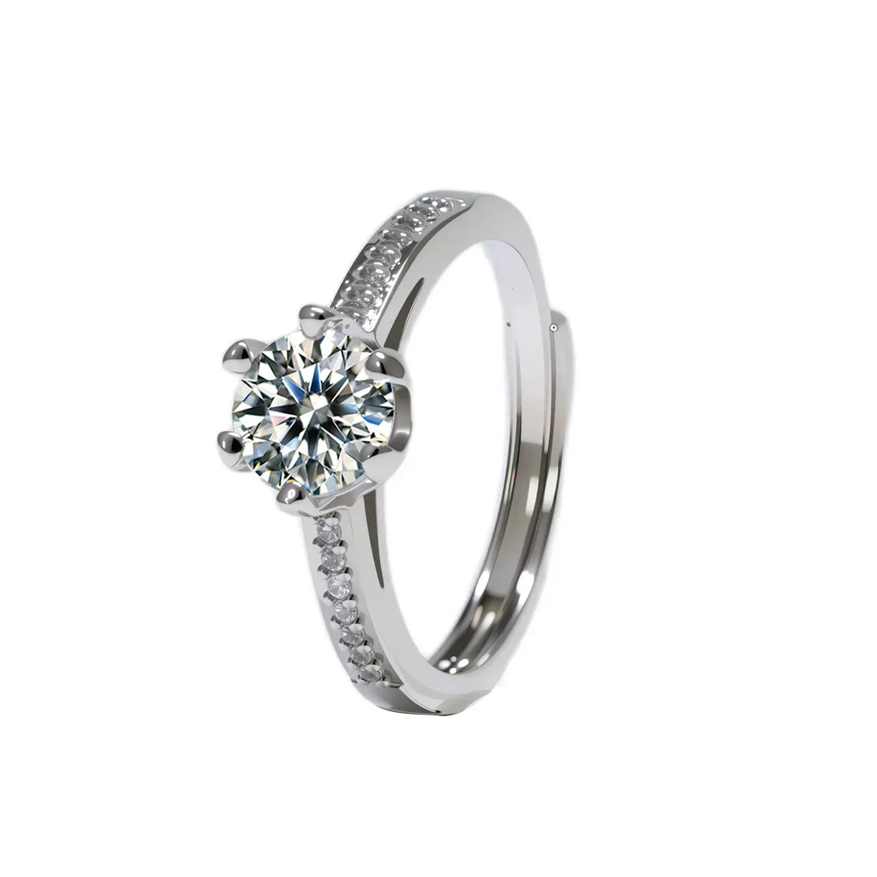 Sparkling Cubic Zirconia Engagement Ring