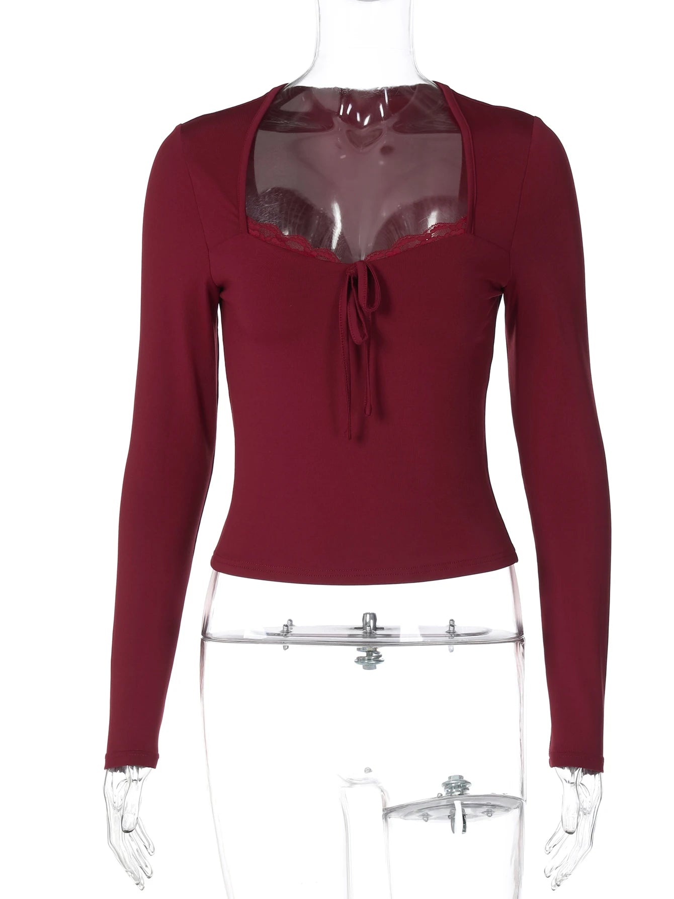 Elegant Long Sleeve Sexy Crop T-Shirt