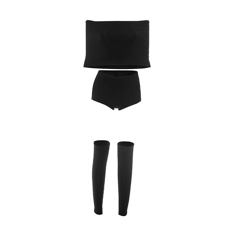 2 Piece Set Women Simple Trend Slash