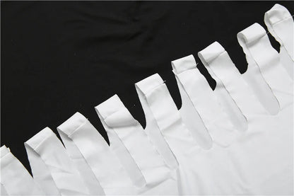 Sexy Hollow Design Skew Collar Maxi Dress