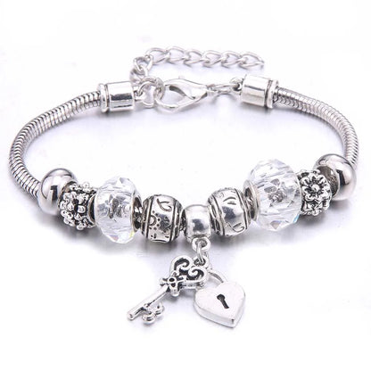 White Butterfly Charm Bracelet & Bangles