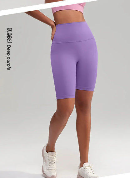 High Waist 5 Point Yoga Shorts
