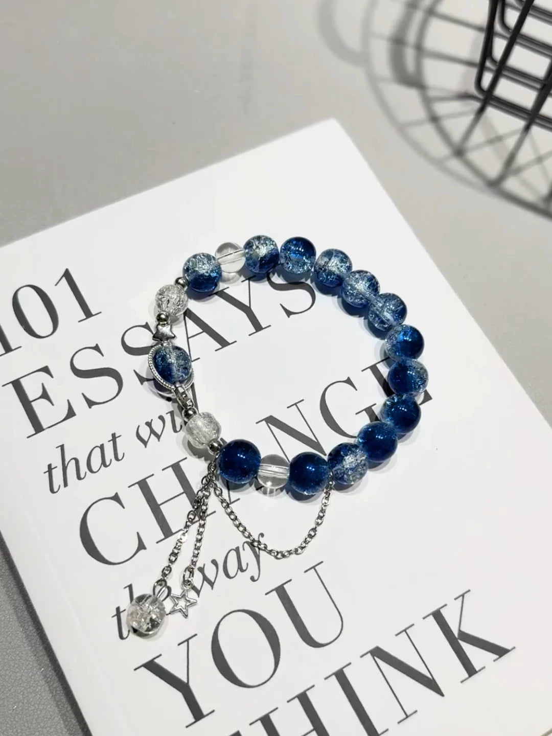 Celestial Glass Bead Bracelet