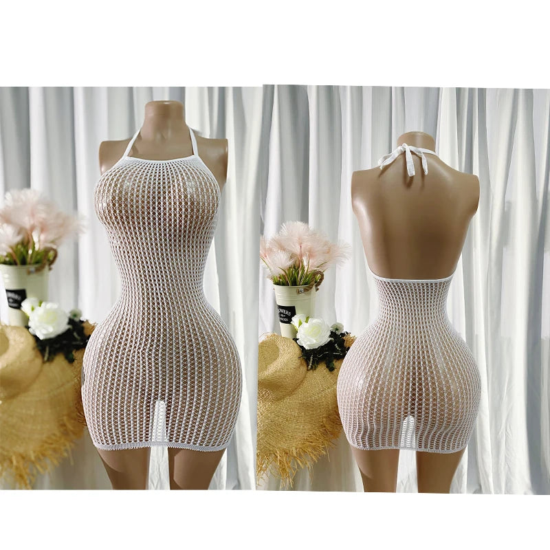 1PC Sexy Women Fishnet Cover Up Without Bikini