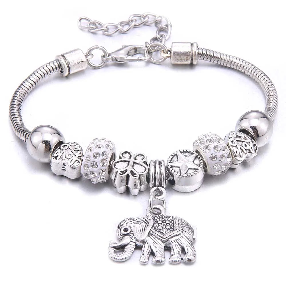 White Butterfly Charm Bracelet & Bangles