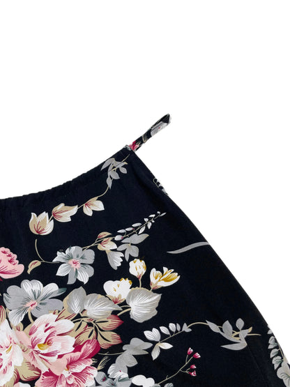 Floral Print High Slit Thigh Halter Dress -