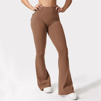 Yoga Flare Trousers, High-Waisted