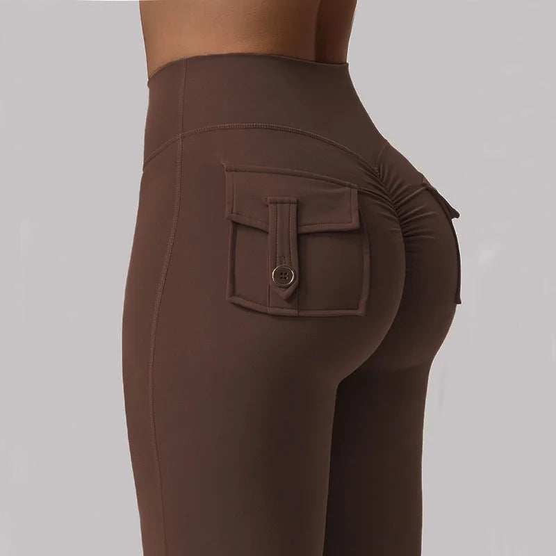 Yoga Flare Trousers, High-Waisted