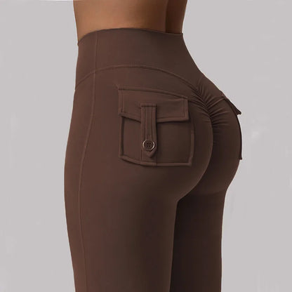 Yoga Flare Trousers, High-Waisted
