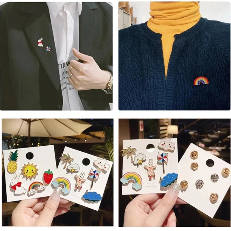 10/30pcs Cute Random Badges Fashion Pins Jewelry