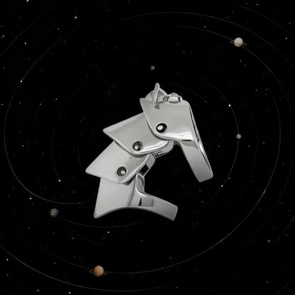 Silver ARMOUR Four Section Saturn Ring