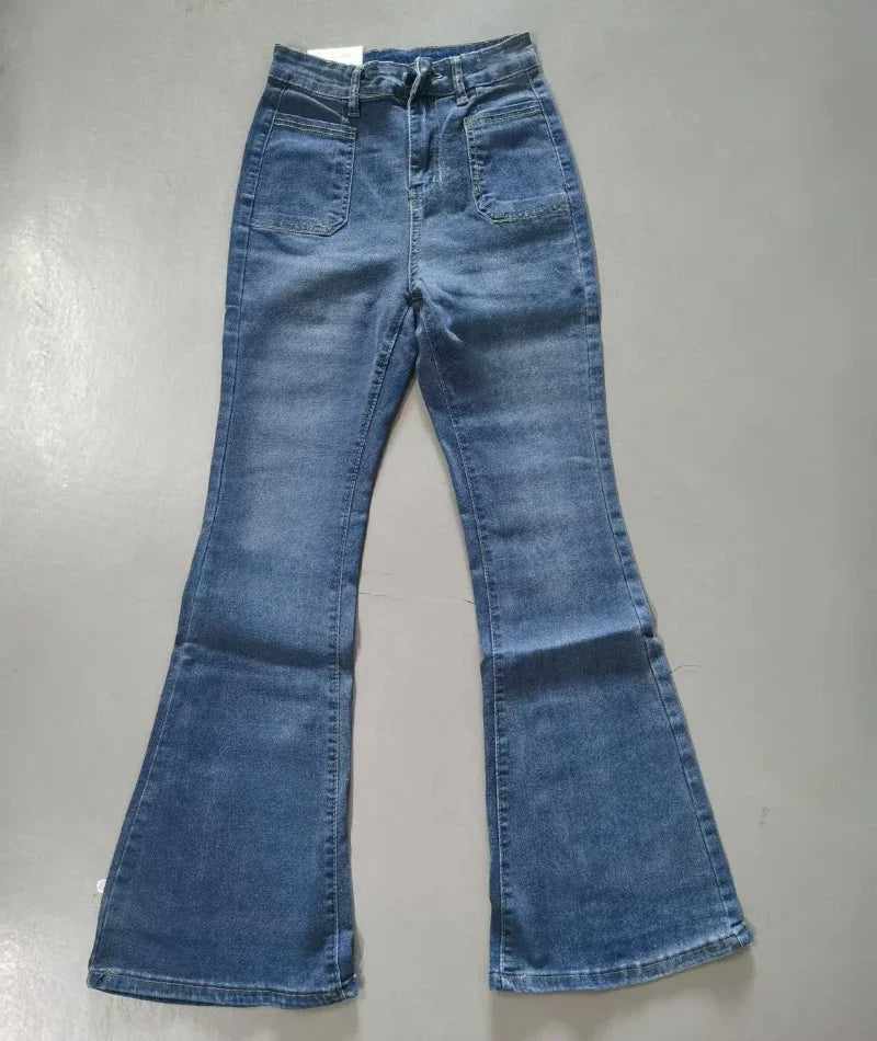 High Waist Trousers Loose Washed Denim Jeans