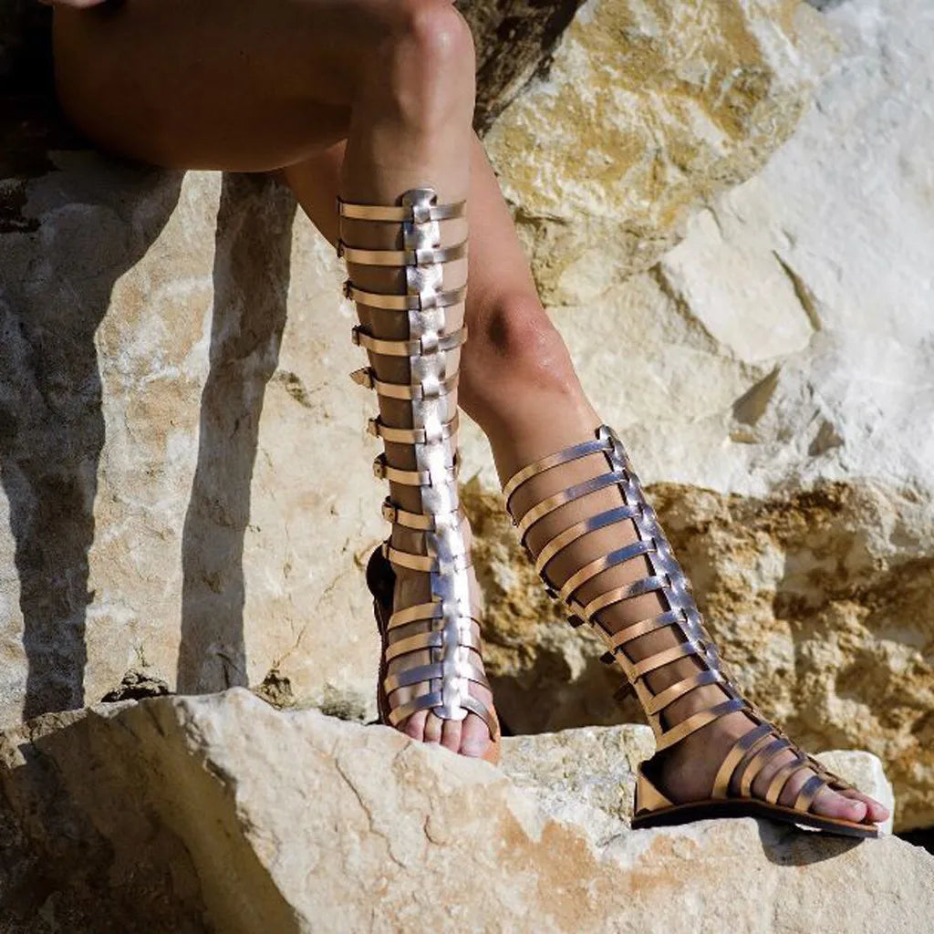 Retro High Boots Casual Knee Sandals