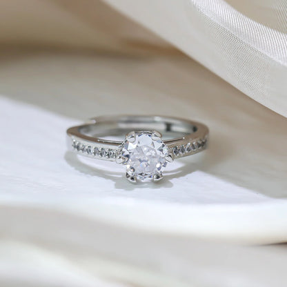 Sparkling Cubic Zirconia Engagement Ring