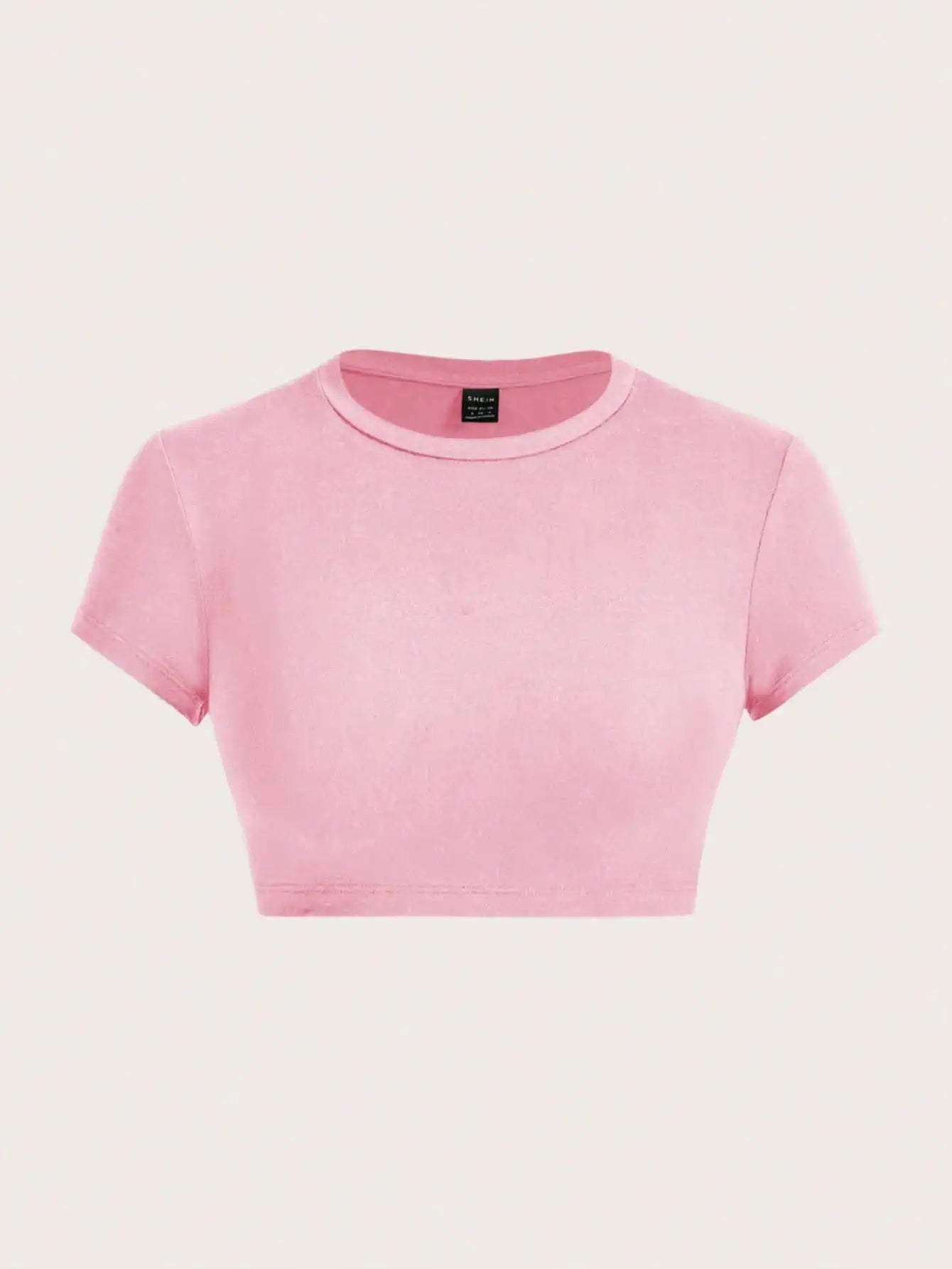 Black Crop Short Sleeve T-Shirt