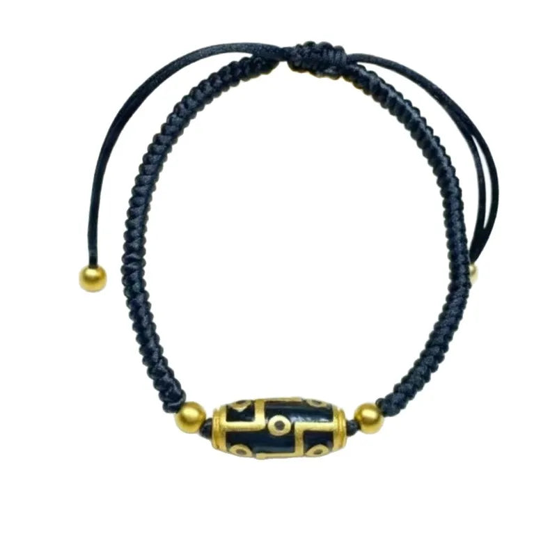 Retro Nine-eye Dzi Bead Woven Bracelet