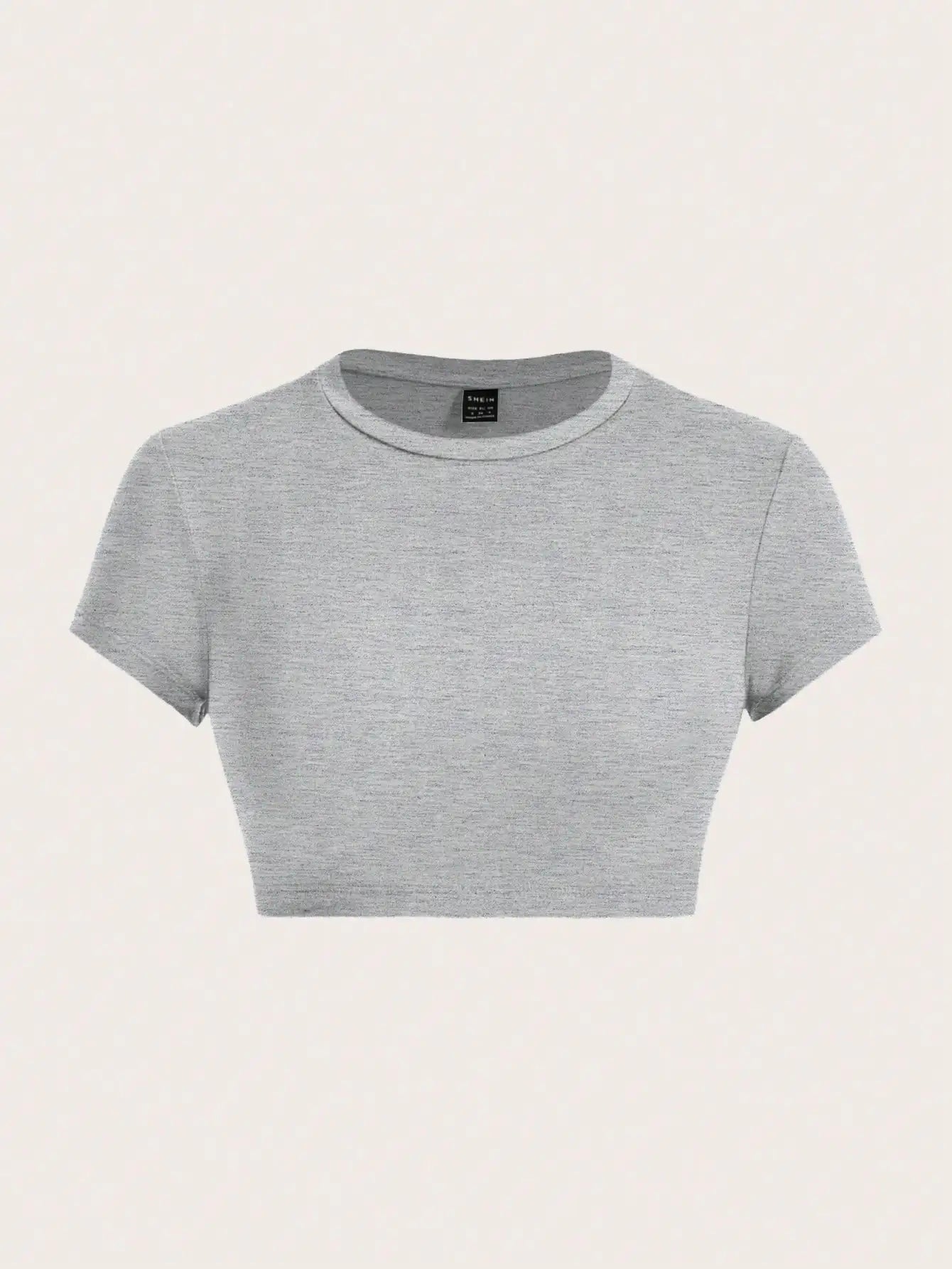 Black Crop Short Sleeve T-Shirt