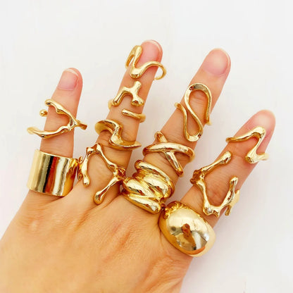 Elegant Flowers Geometric  Rings