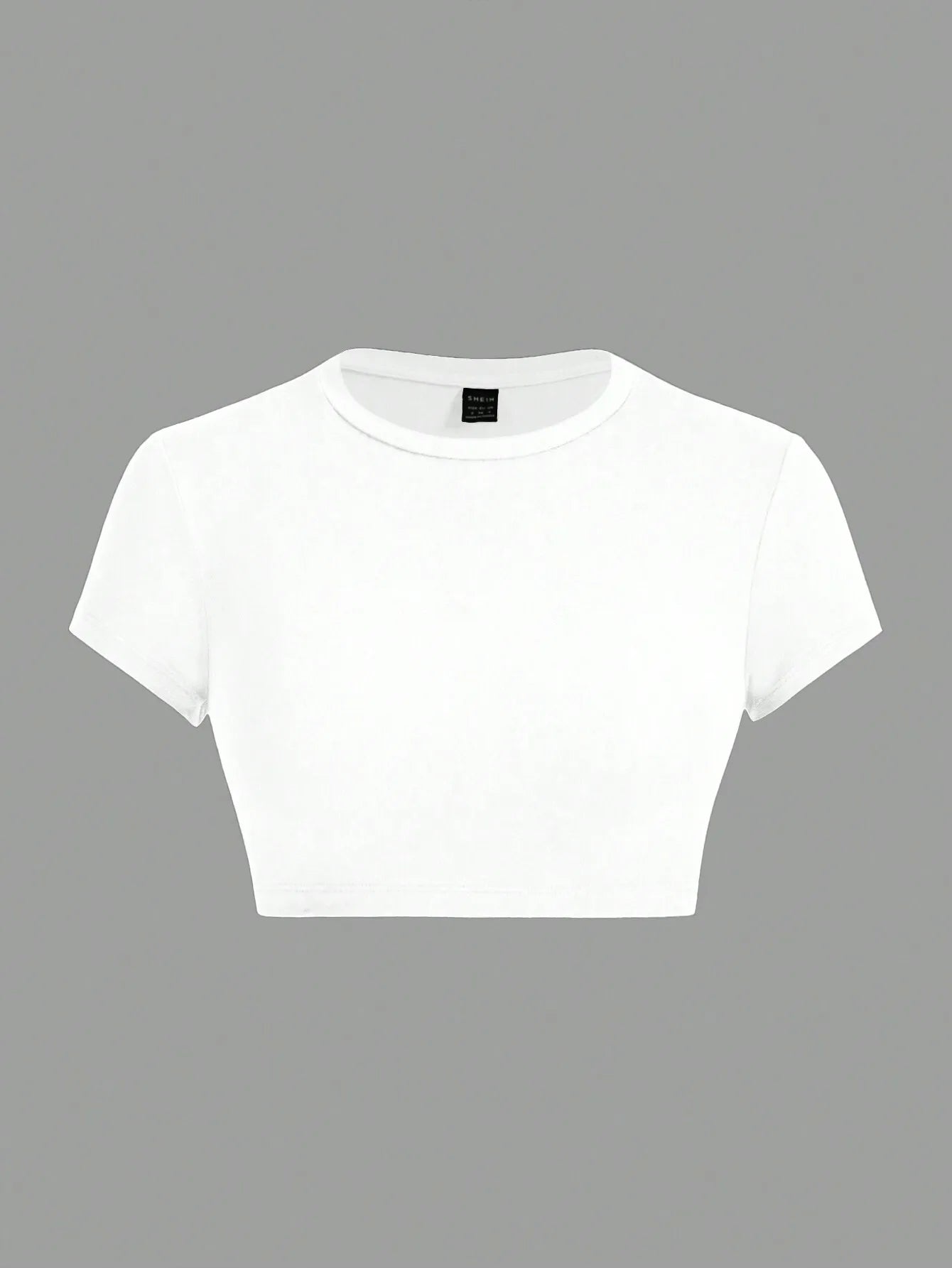Black Crop Short Sleeve T-Shirt