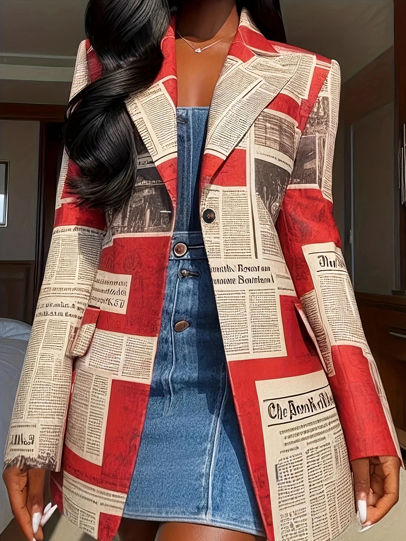 Fashionable and elegant retro suit jacket