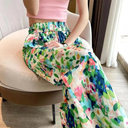 Beach Pants Loose Wide-Leg High Waist