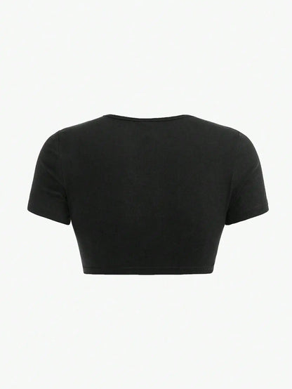 NEVER MIND Crop Top Tee