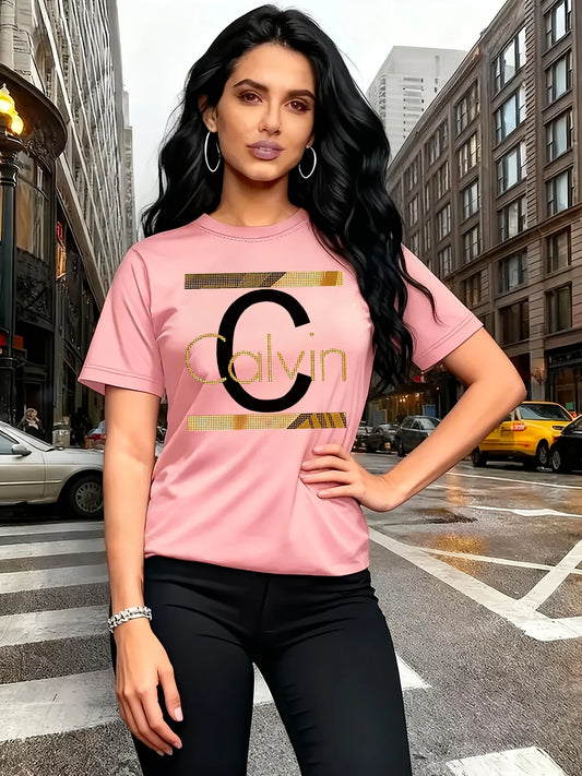 Calvin Letter Print Women's Tee