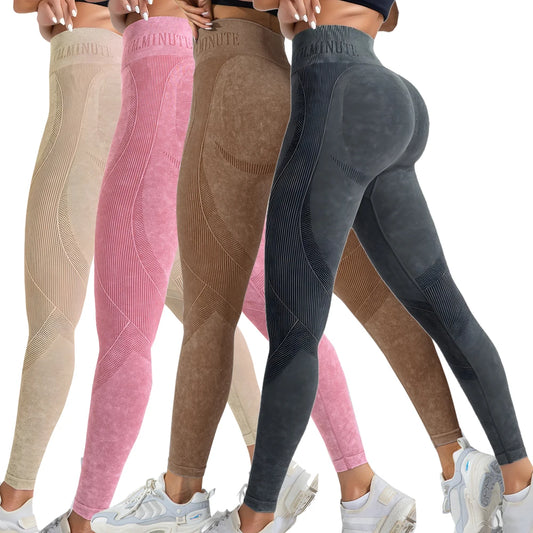 2 Pack High Waisted Sexy Butt Lifting Yoga Leggings