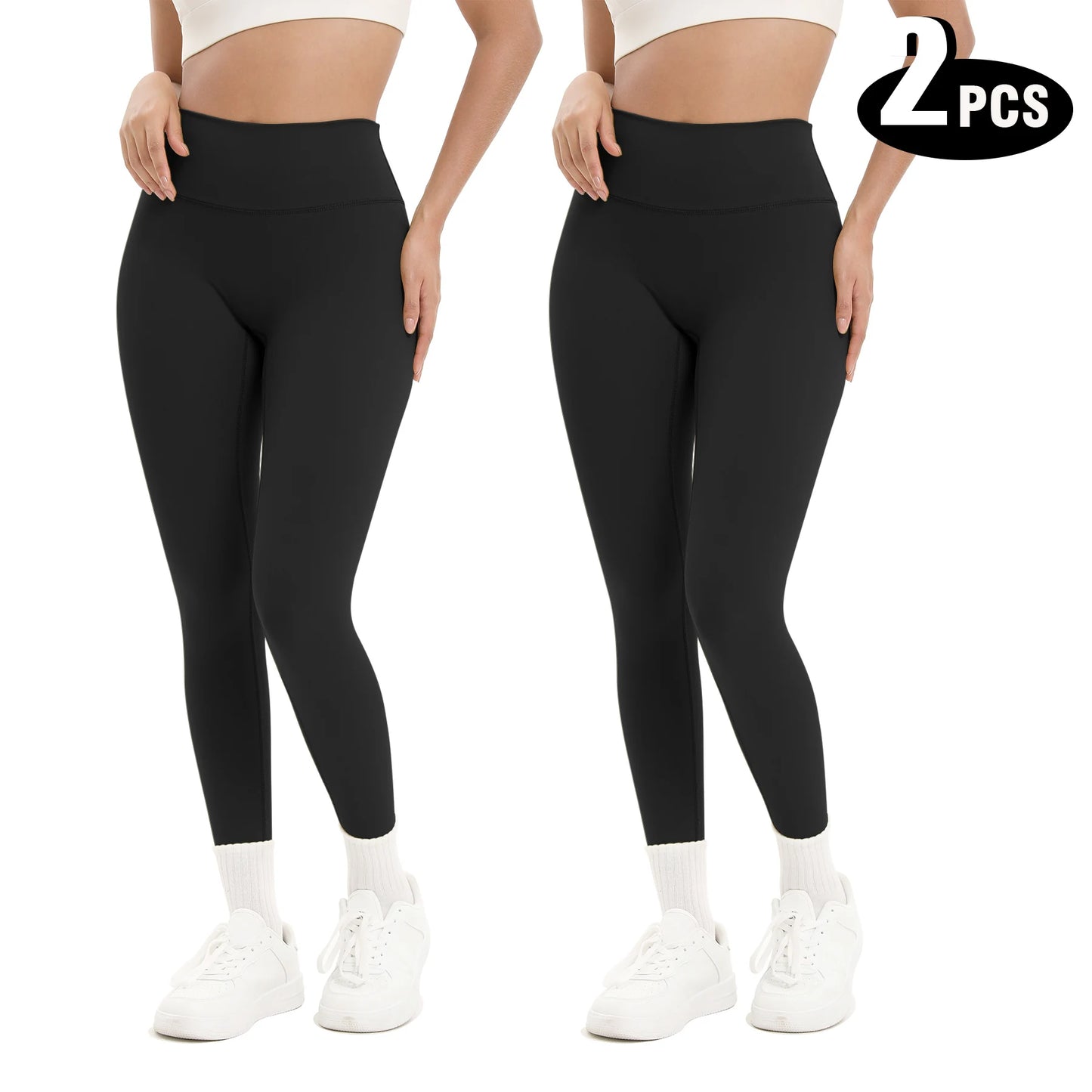 2 Pack High Waisted Sexy Butt Lifting Yoga Leggings