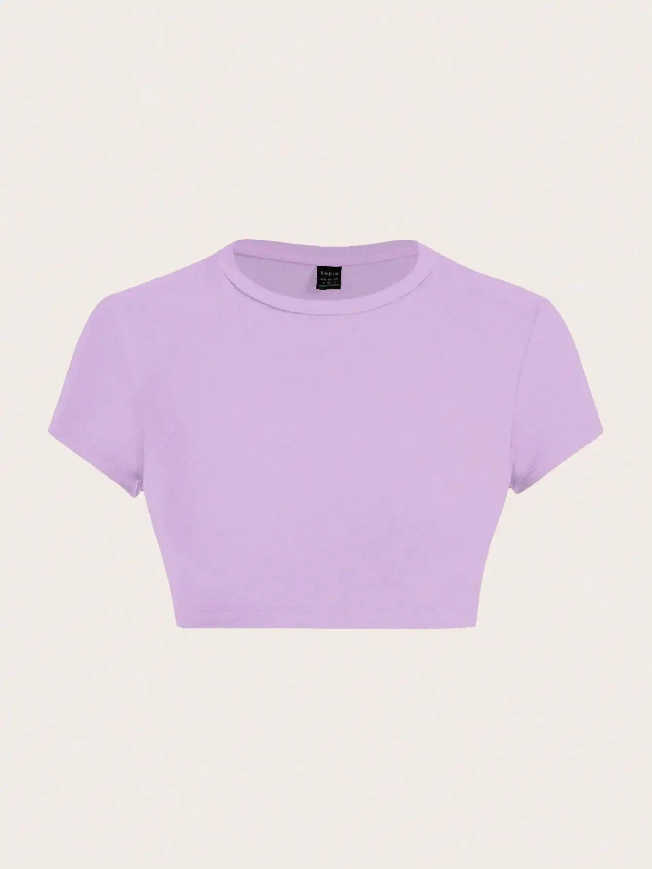 Black Crop Short Sleeve T-Shirt