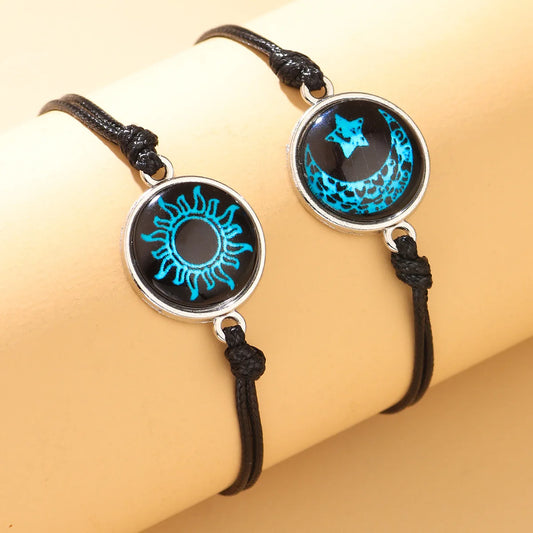 New Moon and Sun Love Time Gem Bracelet -