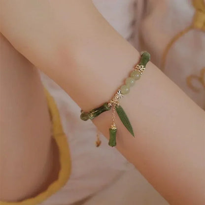 Chinese Green Bamboo  Bracelet