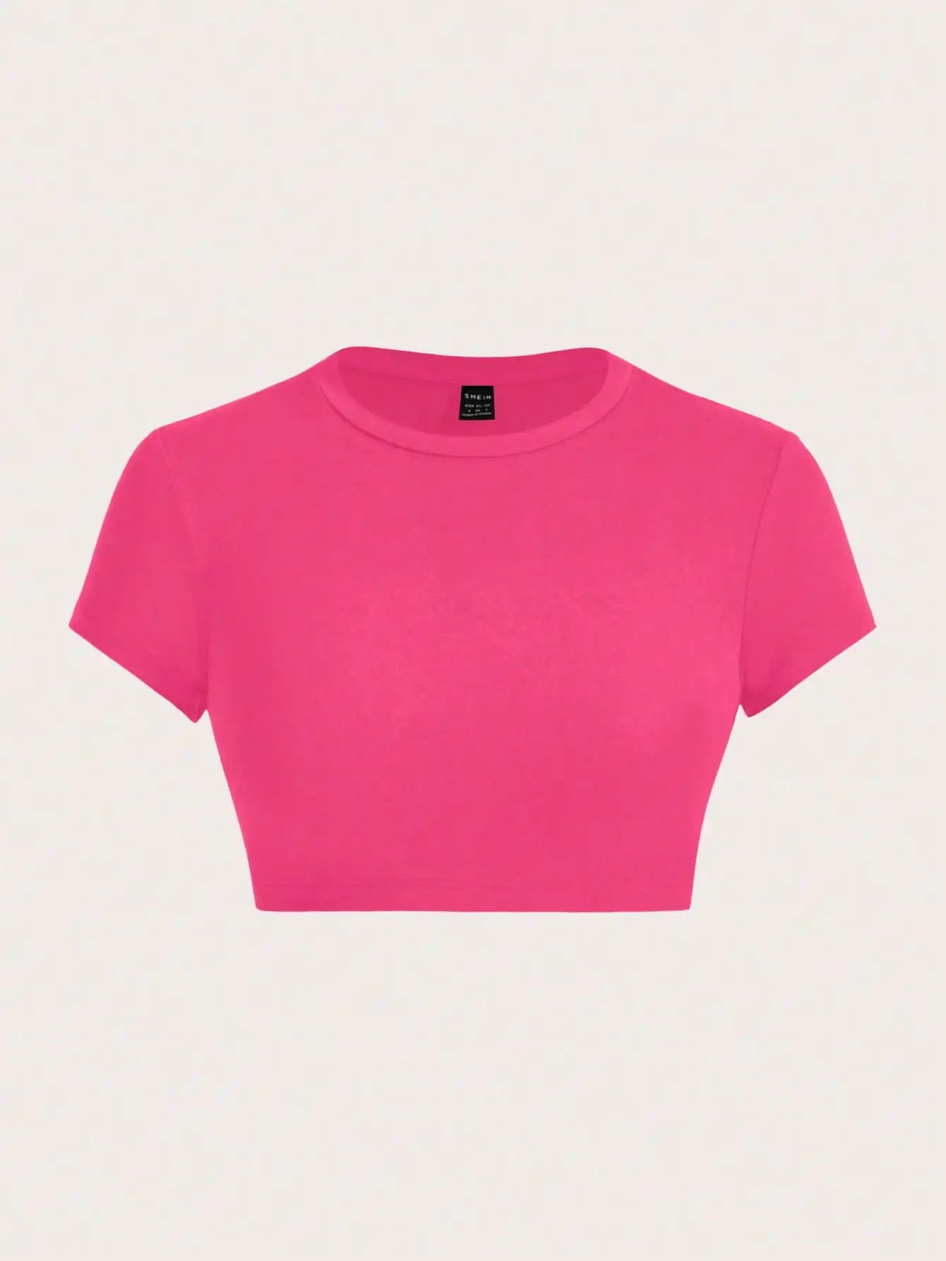 Black Crop Short Sleeve T-Shirt