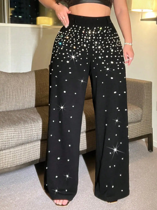 Plus Size Sparkle Gradient Knit Pants