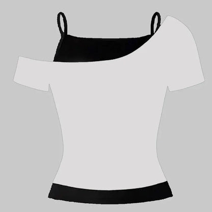 Fake Two Pieces Short Sleeved T-shirt