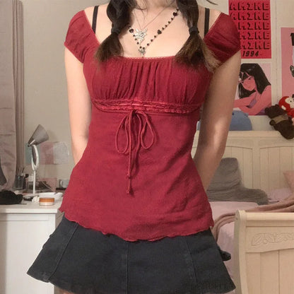 Sweet Lace Women Off Shoulder Tops