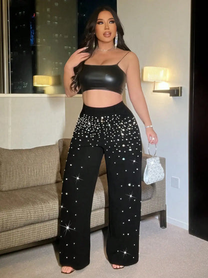 Plus Size Sparkle Gradient Knit Pants