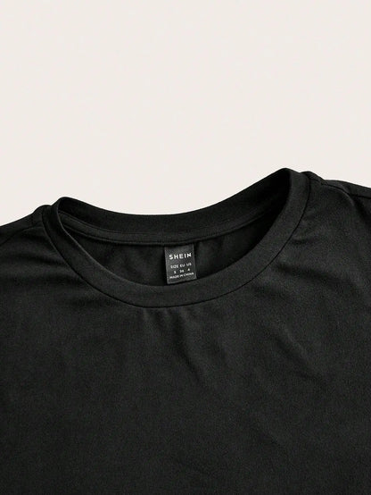 Black Crop Short Sleeve T-Shirt