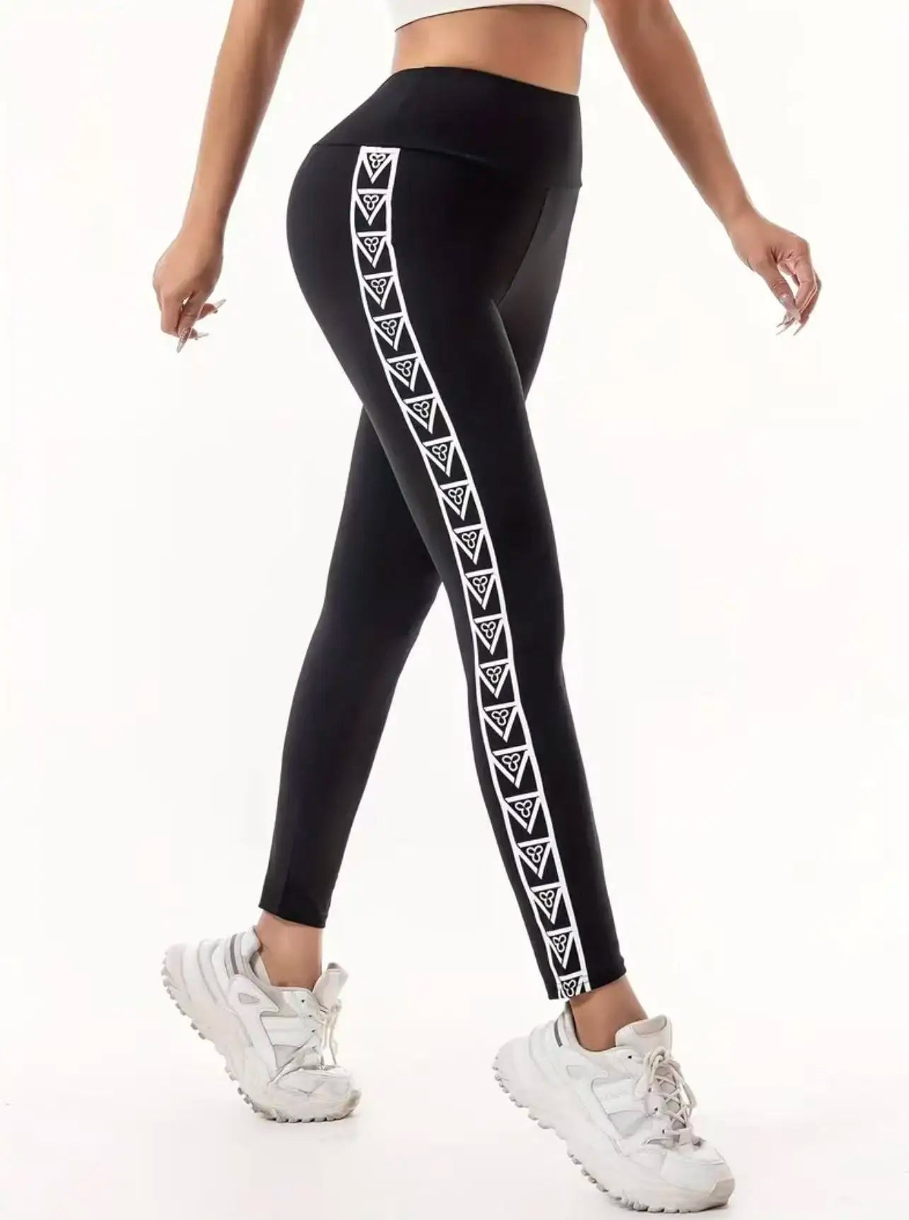 Printed Leggings, High-Waisted, Butt-Lifting