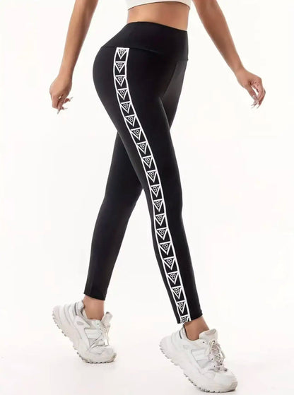 Printed Leggings, High-Waisted, Butt-Lifting