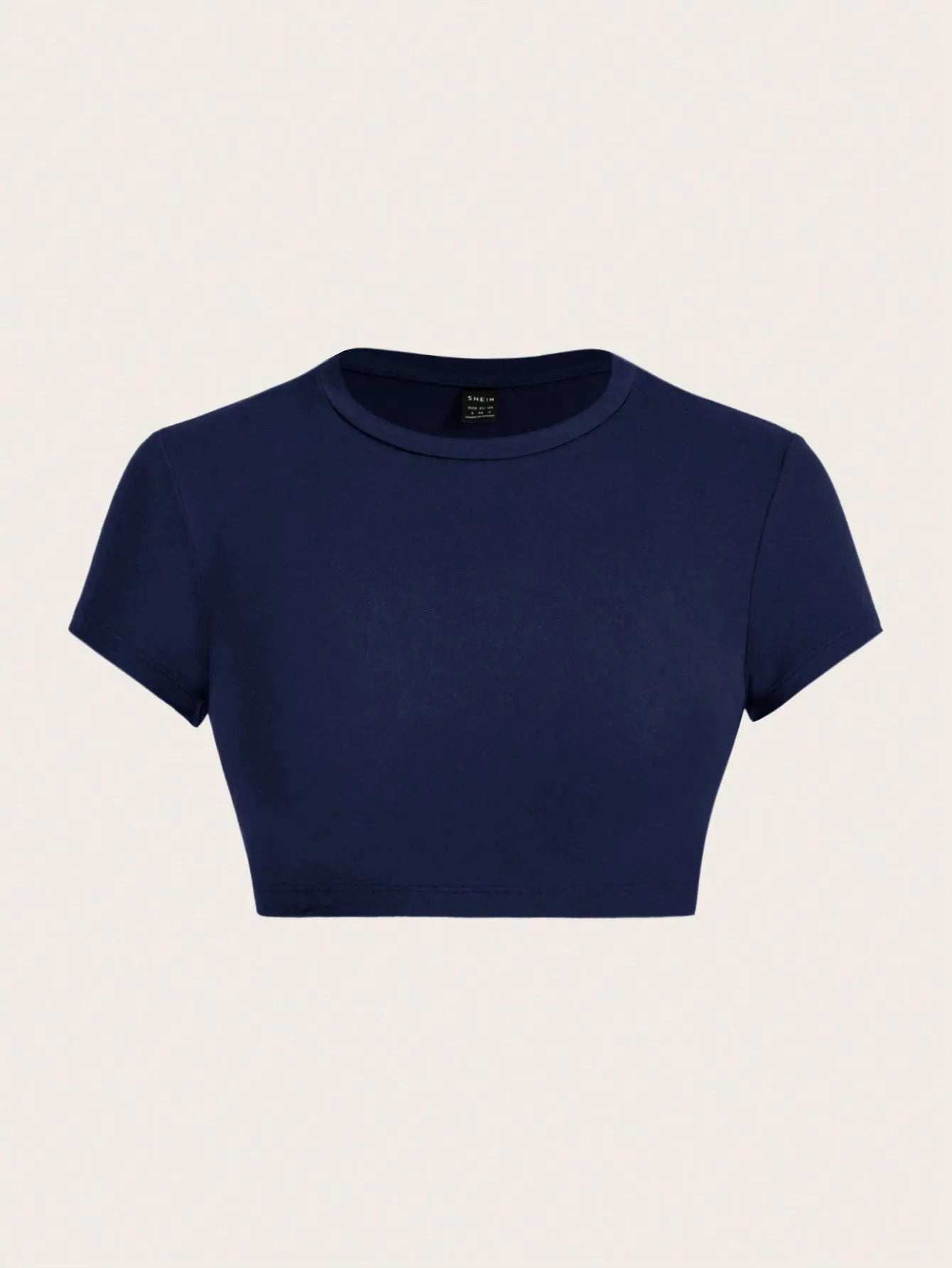 Black Crop Short Sleeve T-Shirt