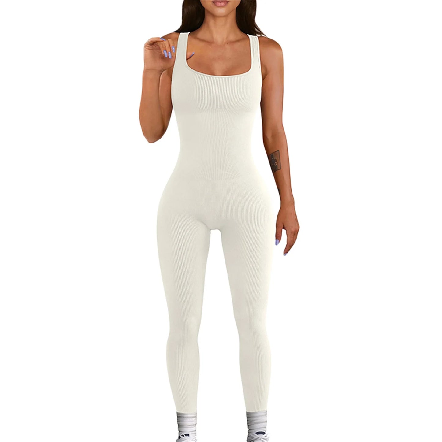 Women Sleeveless Bodycon Jumpsuit