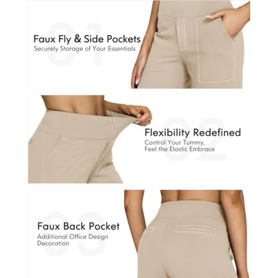 Yoga Pants, Wide-Leg with Pockets, High Waist
