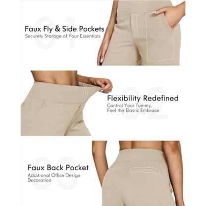 Yoga Pants, Wide-Leg with Pockets, High Waist